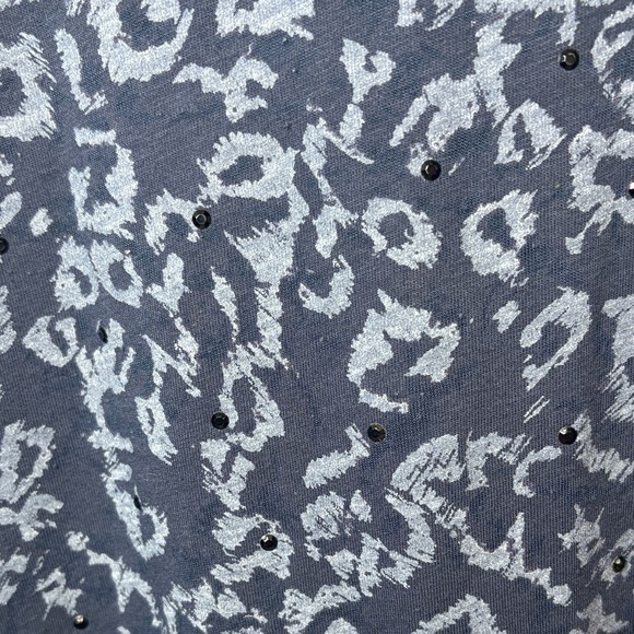 Calvin Klein Jeans Dark Blue Animal Print Blouse - Picture 3 of 4